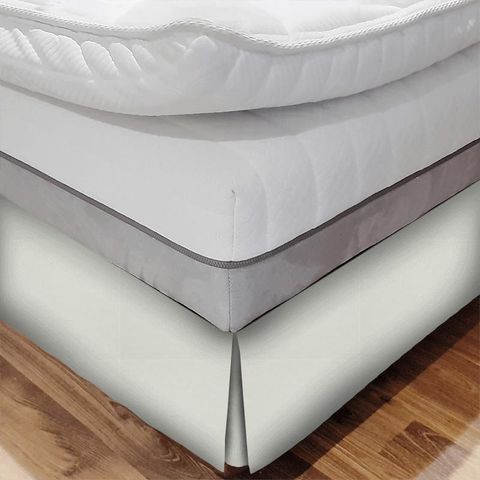 Quartz Velvet Warm White Bed Base Valance