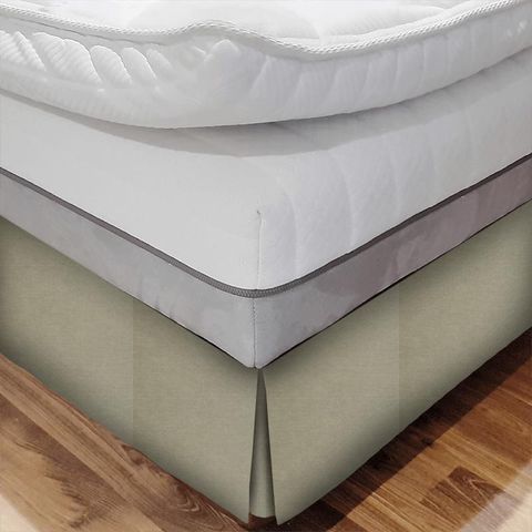 Quartz Velvet Parchment Bed Base Valance
