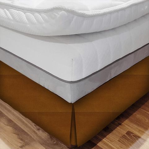 Quartz Velvet Terracotta Bed Base Valance