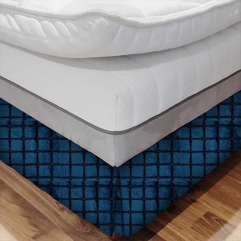 Tespi Square Indigo Bed Base Valance