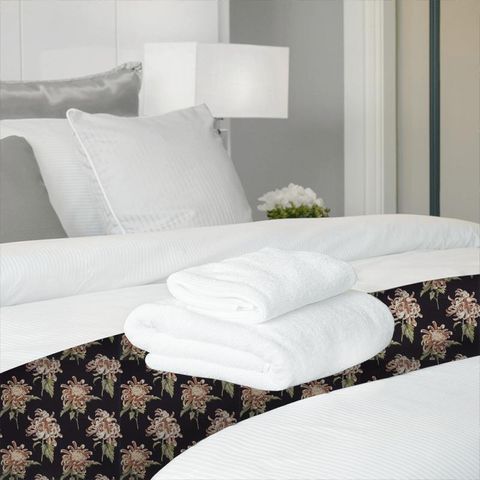 Evelyn Koi/Vine Black Bed Runner