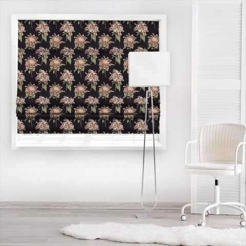 Evelyn Koi/Vine Black Made To Measure Roman Blind