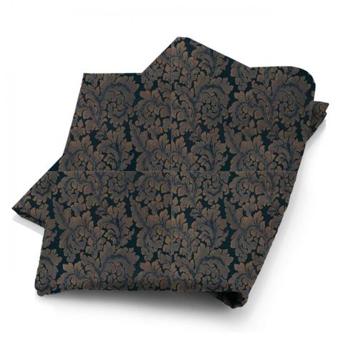 Acantha Silk Prussian Blue Fabric
