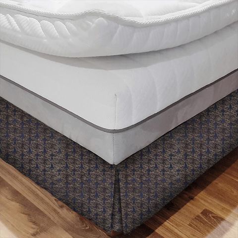 Tespi Indigo/Taupe Bed Base Valance