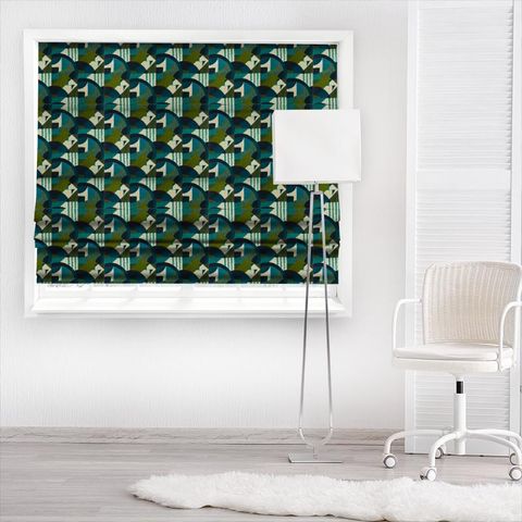 Abstract 1928 Serpentine Made To Measure Roman Blind