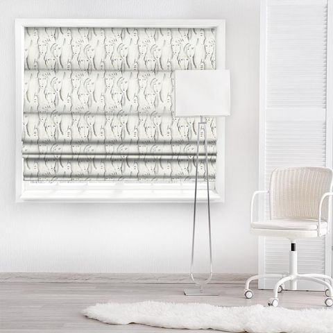 Les Dames Charcoal Made To Measure Roman Blind