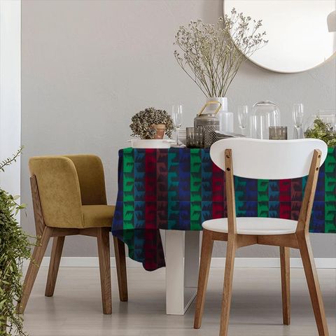 Rhombi Stripe Jewel Tablecloth