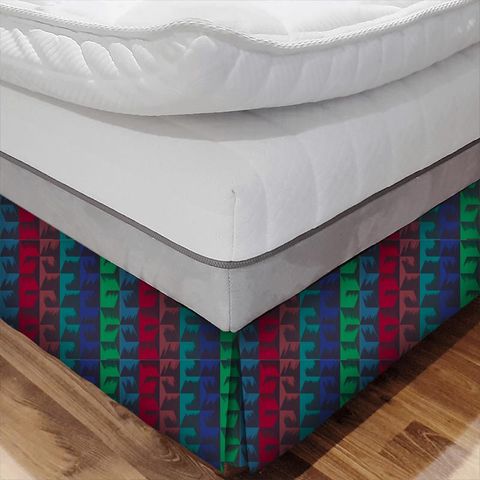 Rhombi Stripe Jewel Bed Base Valance