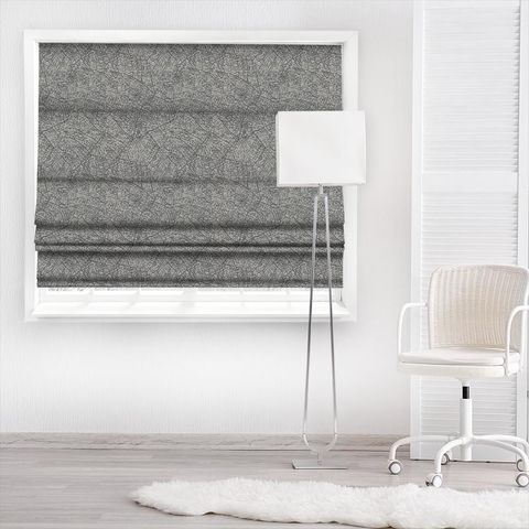 Kenza Gunmetal Made To Measure Roman Blind