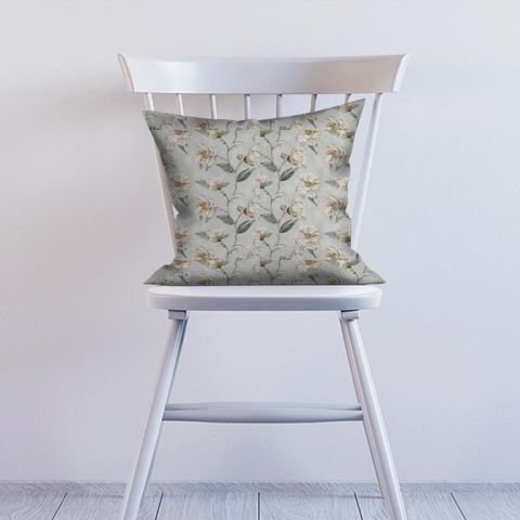 Japonica Embroidery Eucalyptus Cushion