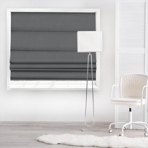 Linara Gunmetal Made To Measure Roman Blind