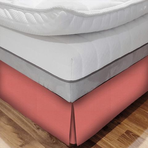 Linara Red Coral Bed Base Valance