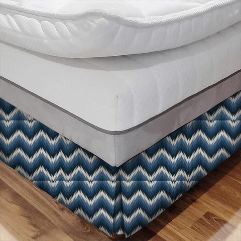 Nesma Buxton Blue Bed Base Valance