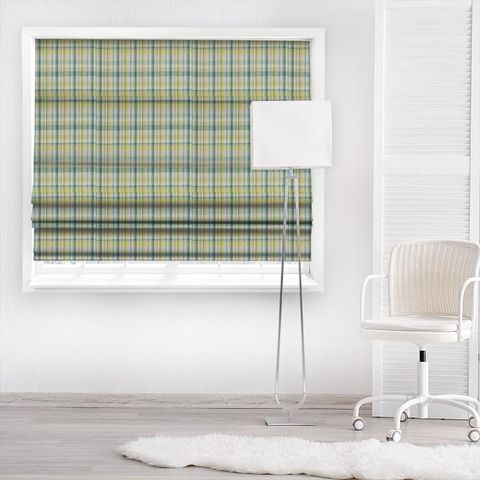 Rubra Check Eden Made To Measure Roman Blind