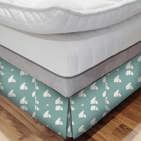 Bear Hug Blue Bed Base Valance