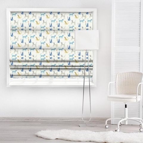 Pretty Kitty Embroidery Made To Measure Roman Blind