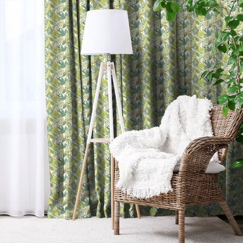 Jungle Jumble Green Made To Measure Curtain