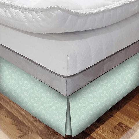 Seaweed Swirls Embroidery Bed Base Valance