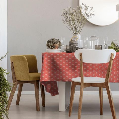 Cromer Embroidery Coral Tablecloth