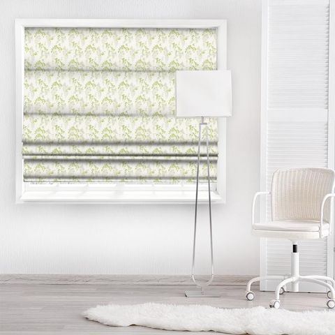 Wisteria Blossom Silver/Apple Made To Measure Roman Blind