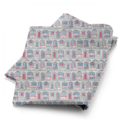 Beach Huts Nautical Fabric