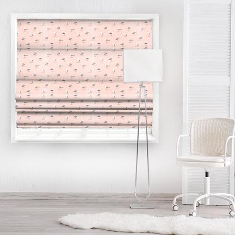 Shore Birds Blush Made To Measure Roman Blind