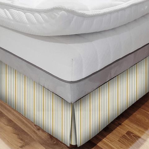Dobby Stripe Dijon Bed Base Valance