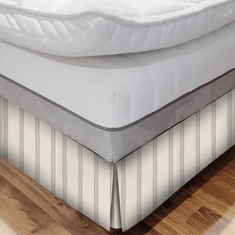 Hockley Stripe Charcoal Bed Base Valance