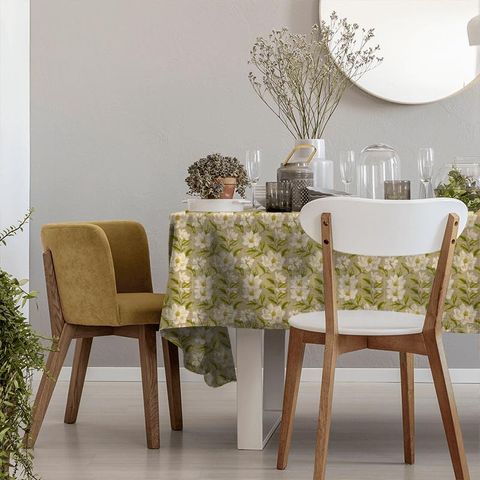 Grandiflora Linen/Olive Tablecloth