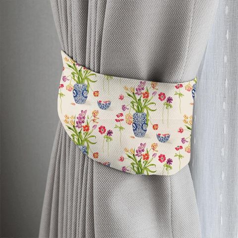 Painters Garden Violet/Crimson Tieback