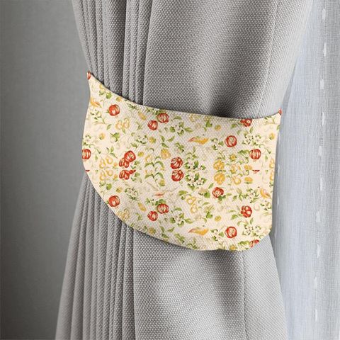 Pear & Pomegranate Lemon/Vermillion Tieback