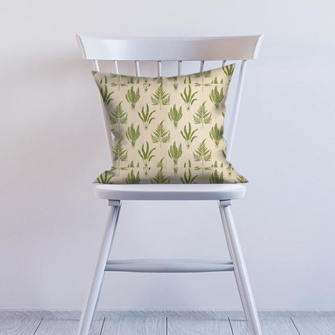 Woodland Ferns Green Cushion
