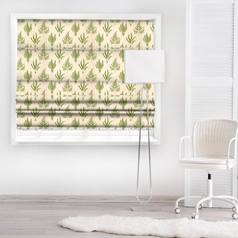 Woodland Ferns Green Made To Measure Roman Blind