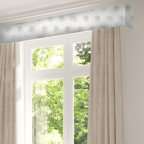 Protea Flower Daffodil/Natural Pelmet