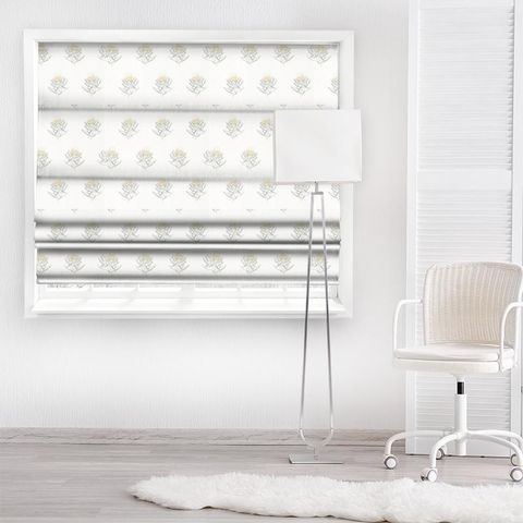 Protea Flower Daffodil/Natural Made To Measure Roman Blind