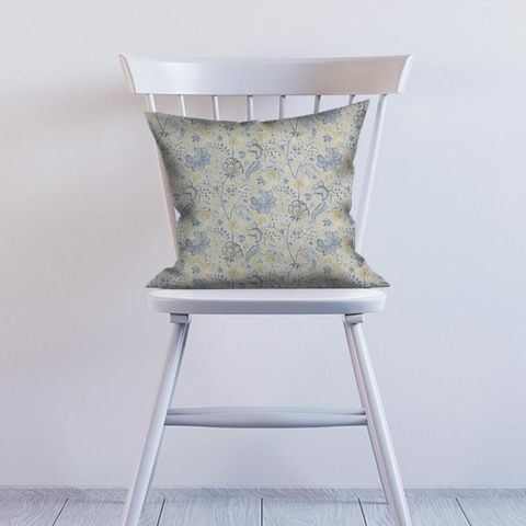 Shalimar China Blue/Linen Cushion