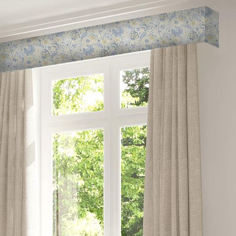 Shalimar China Blue/Linen Pelmet