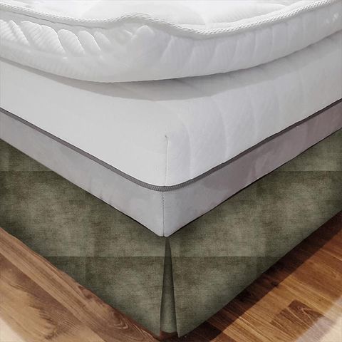 Boho Velvets Sage Bed Base Valance