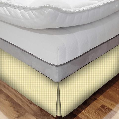 Whitby Yellow/Ivory Bed Base Valance