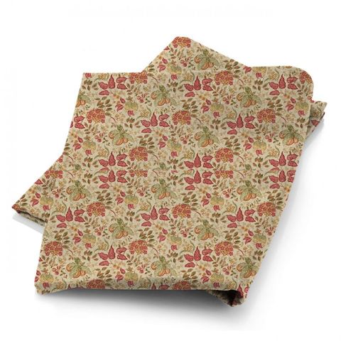 Madagascar Gold/Red Sanderson Fabric