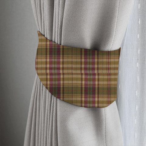 Byron Caramel/Burgundy Tieback