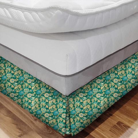 Indra Flower Emerald Bed Base Valance
