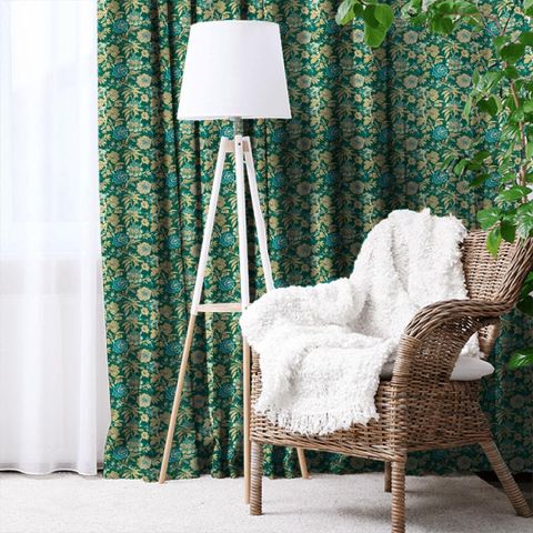 Indra Flower Emerald Made To Measure Curtain