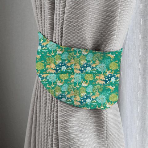 Pamir Garden Teal Tieback