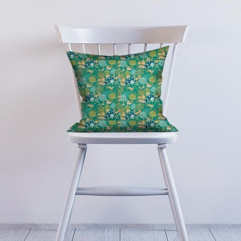 Pamir Garden Teal Cushion