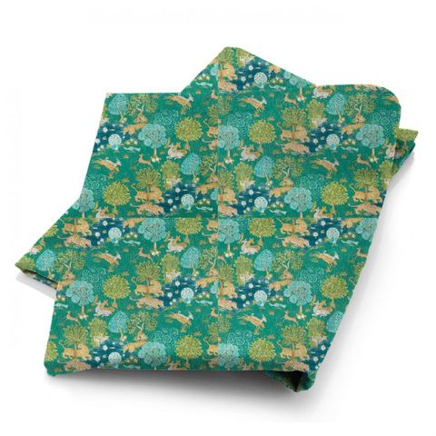 Pamir Garden Teal Fabric