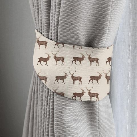 Evesham Deer Linen/Chalk Tieback