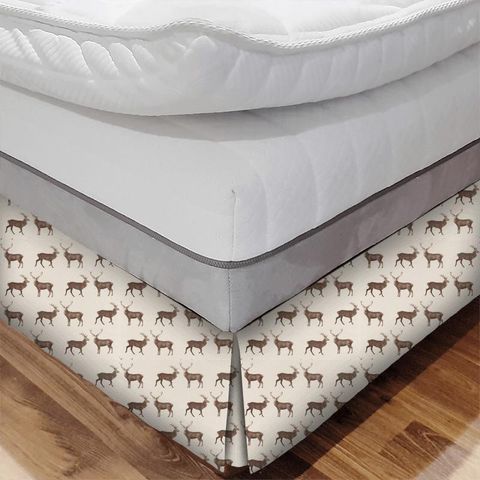 Evesham Deer Linen/Chalk Bed Base Valance