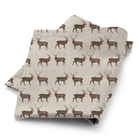 Evesham Deer Linen/Chalk Fabric