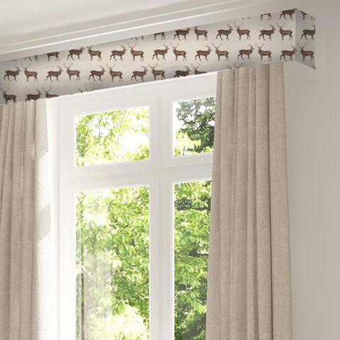 Evesham Deer Linen/Chalk Pelmet